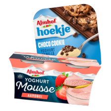 Almhof hoekje, roomyoghurt of mousse